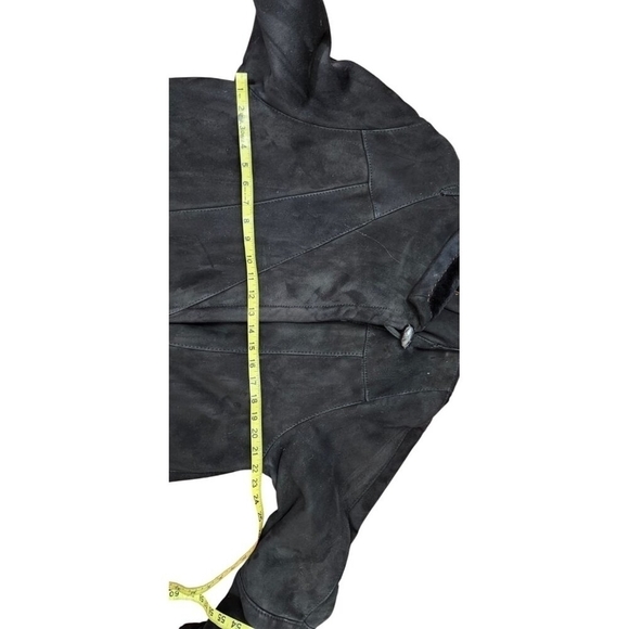 Revillon Shearling coat Black Women's  Size XL - Picture 12 of 14